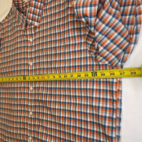 LL Bean Mens Tall Orange Plaid Traditional Fit Button Down Outdoor XL - Picture 11 of 13